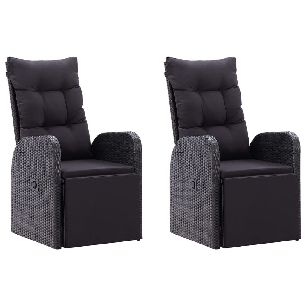 Set da Pranzo da Giardino 7 pz Nero - homemem39