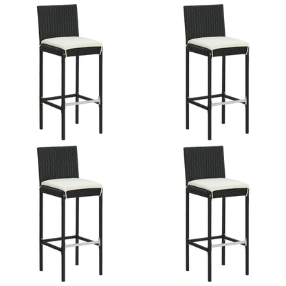 Set da Bar da Giardino 5 pz con Cuscini Nero | homemem39