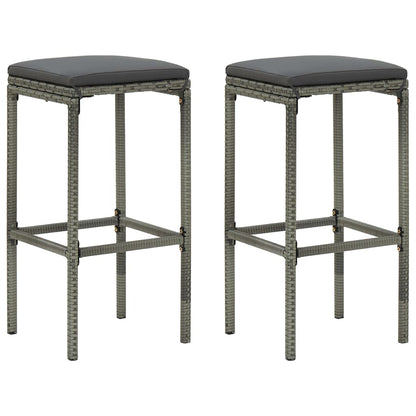 Set Bar da Giardino 3 pz con Cuscini Grigio | homemem39