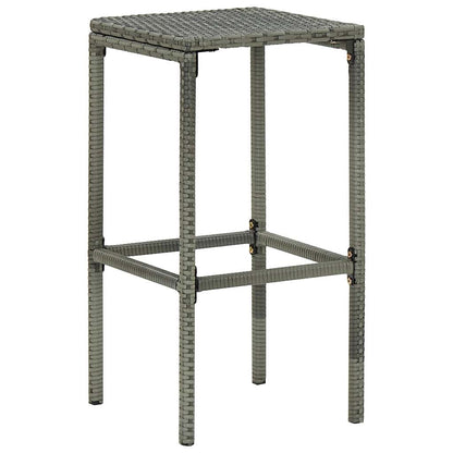 Set Bar da Giardino 3 pz con Cuscini Grigio