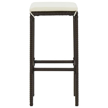Set Bar da Giardino 5 pz con Cuscini Marrone