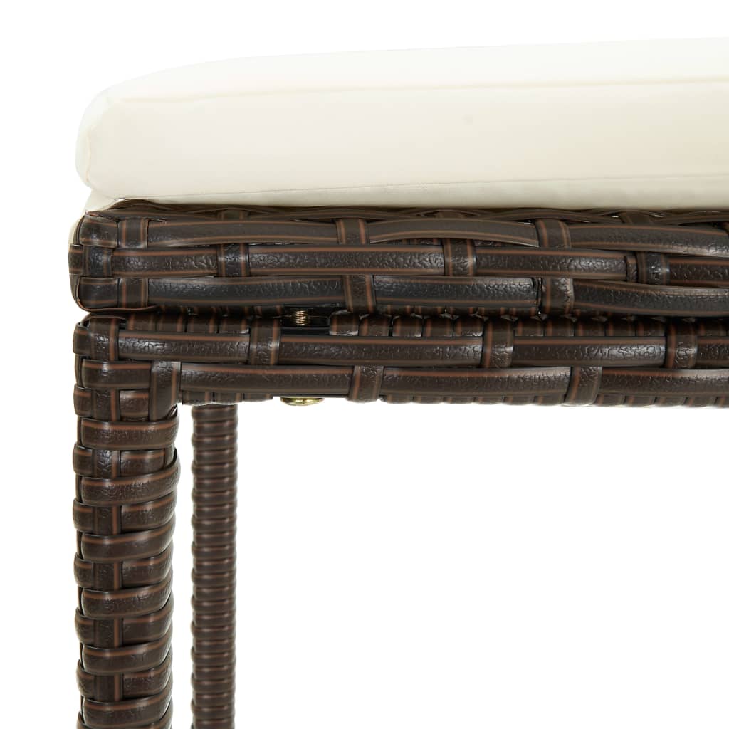 Set Bar da Giardino 5 pz con Cuscini Marrone | homemem39