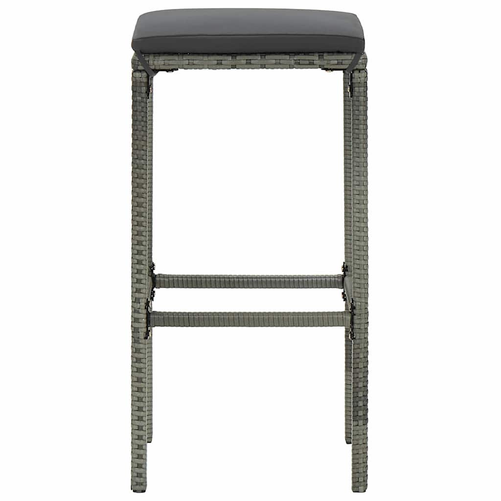 Set da Bar da Giardino 5 pz con Cuscini Grigio