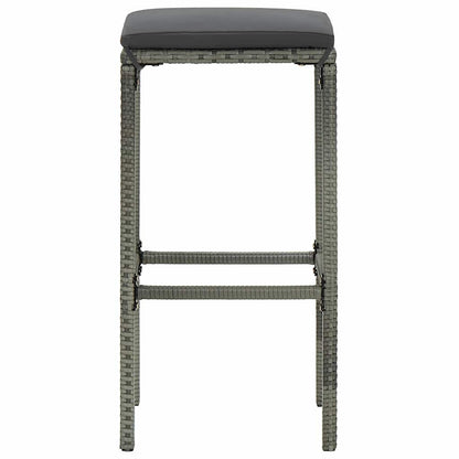 Set da Bar da Giardino 5 pz con Cuscini Grigio