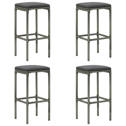 Set da Bar da Giardino 5 pz con Cuscini Grigio