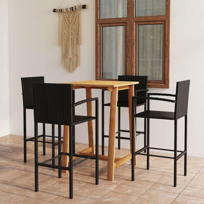Set Bar da Giardino 5 pz Nero