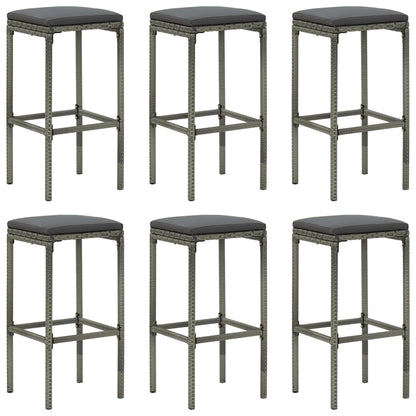 Set da Bar da Giardino 7 pz con Cuscini Grigio | homemem39