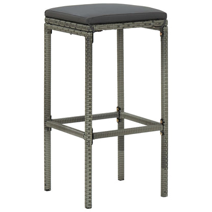 Set da Bar da Giardino 9 pz con Cuscini Grigio | homemem39