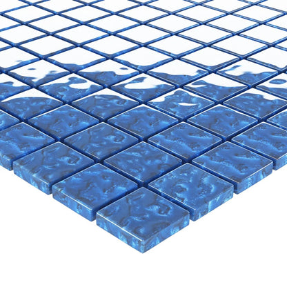 Piastrelle Mosaico 11 pz Blu 30x30 cm in Vetro - homemem39