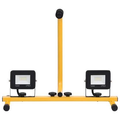 Faretto a LED con Maniglia 2x10 W Bianco Caldo