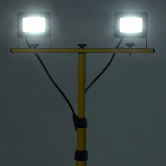 Faretto a LED con Treppiede 2x10 W Bianco Freddo - homemem39