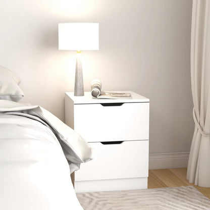 Comodini 2 pz Bianchi 40x40x50 cm in Legno Multistrato - homemem39
