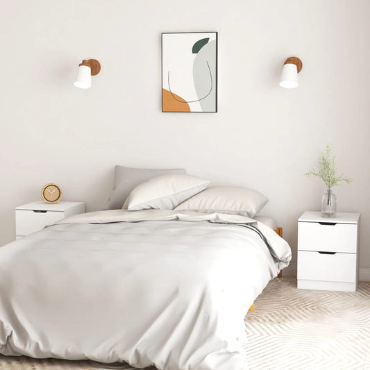 Comodini 2 pz Bianchi 40x40x50 cm in Legno Multistrato - homemem39