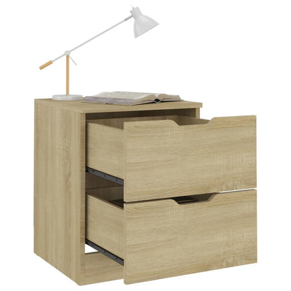 Comodini 2 pz Rovere Sonoma 40x40x50 cm in Legno Multistrato - homemem39