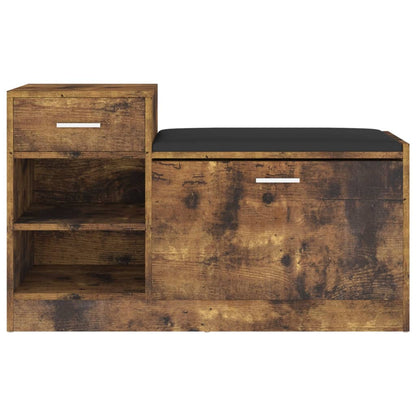 Panca Porta Scarpe Rovere Fumo 94,5x31x57cm Legno Multistrato - homemem39