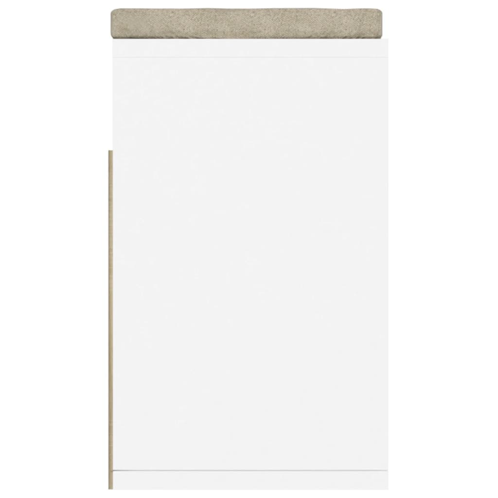 Bench Shoes Cushion White Sonoma Oak 104x30x49 Multilayer