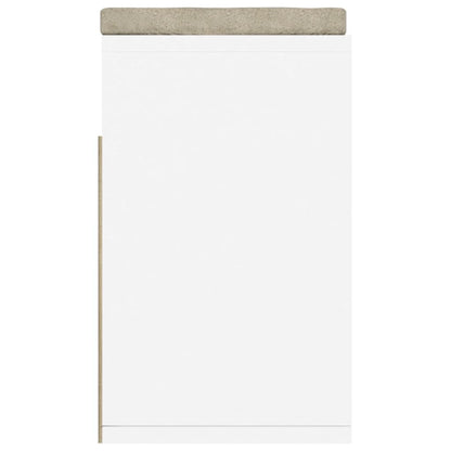 Bench Shoes Cushion White Sonoma Oak 104x30x49 Multilayer