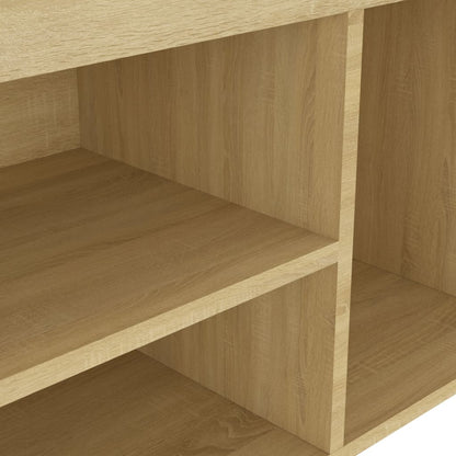 Panca Porta Scarpe Cuscino Rovere Sonoma 80x30x47cm Multistrato - homemem39