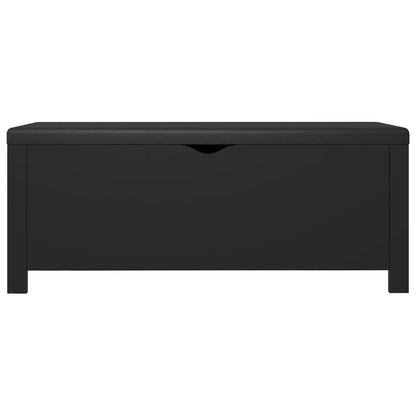 Contenitore con Cuscino Nero 105x40x45cm Legno Multistrato | homemem39