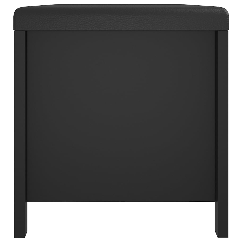 Contenitore con Cuscino Nero 105x40x45cm Legno Multistrato | homemem39