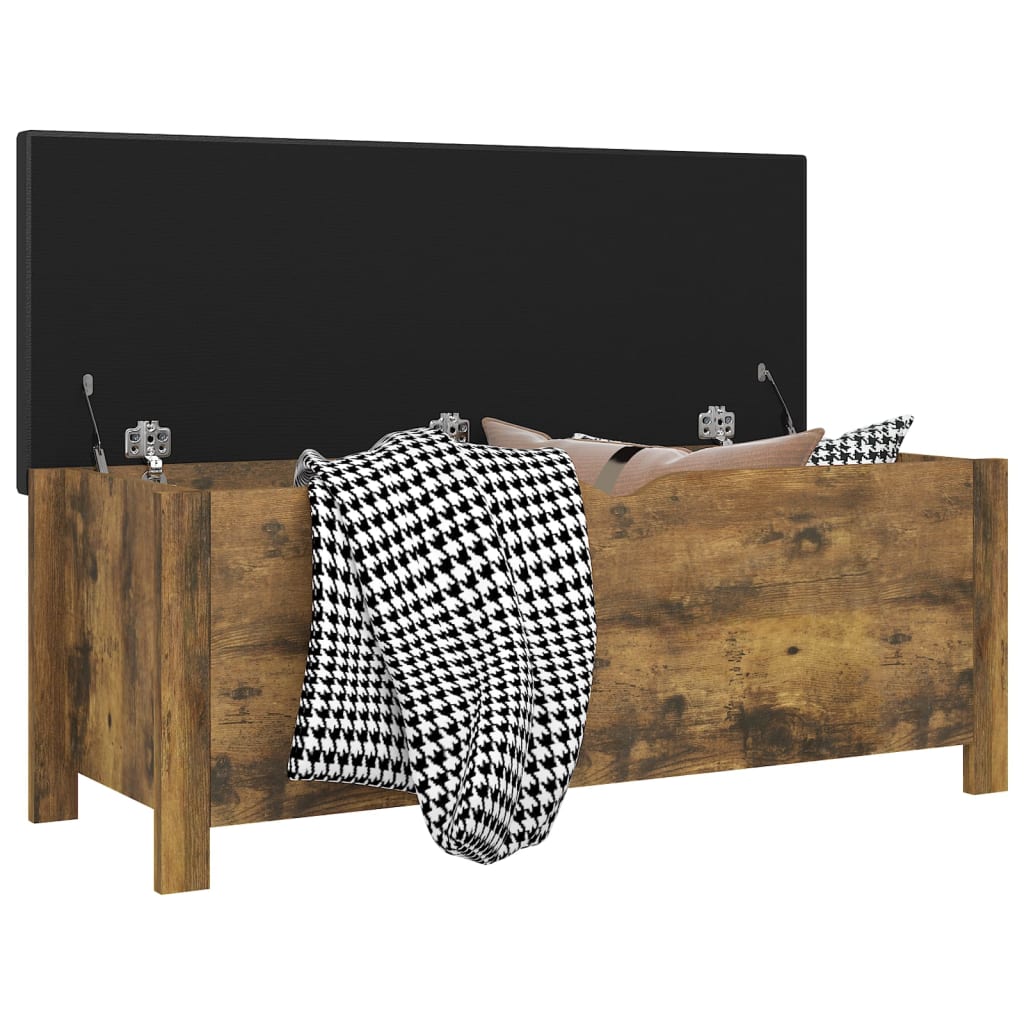 Contenitore con Cuscino Rovere Fumo 105x40x45cm Multistrato | homemem39