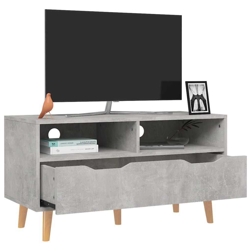 Mobile Porta TV Grigio Cemento 90x40x48,5 cm Legno Multistrato - homemem39