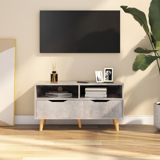 Mobile Porta TV Grigio Cemento 90x40x48,5 cm Legno Multistrato - homemem39