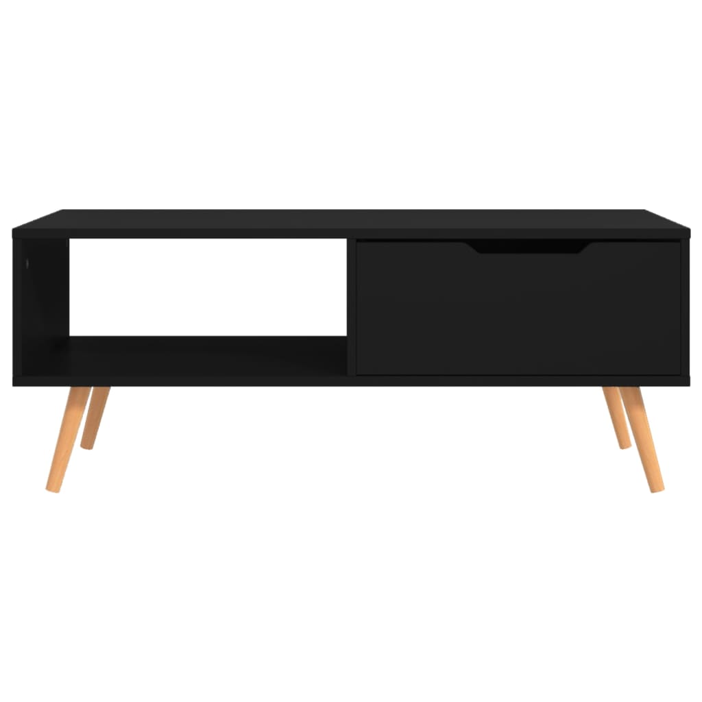 Tavolino da Salotto Nero 100x49,5x43 cm in Legno Multistrato | homemem39