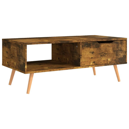 Tavolino Salotto Rovere Fumo 100x49,5x43 cm Legno Multistrato | homemem39