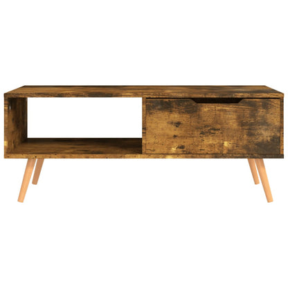 Tavolino Salotto Rovere Fumo 100x49,5x43 cm Legno Multistrato | homemem39