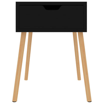 Comodino Nero Lucido 40x40x56 cm in Legno Multistrato - homemem39