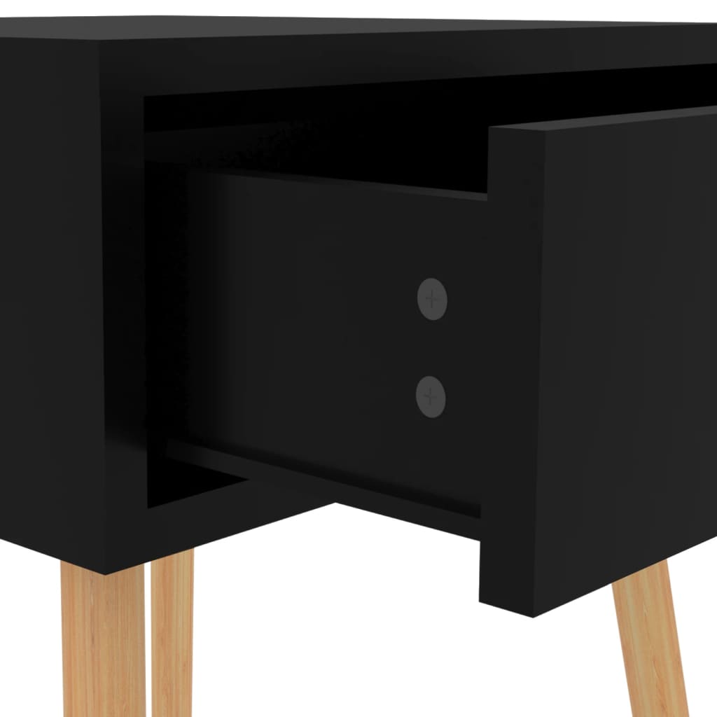 Comodini 2 pz Nero Lucido 40x40x56 cm in Legno Multistrato - homemem39