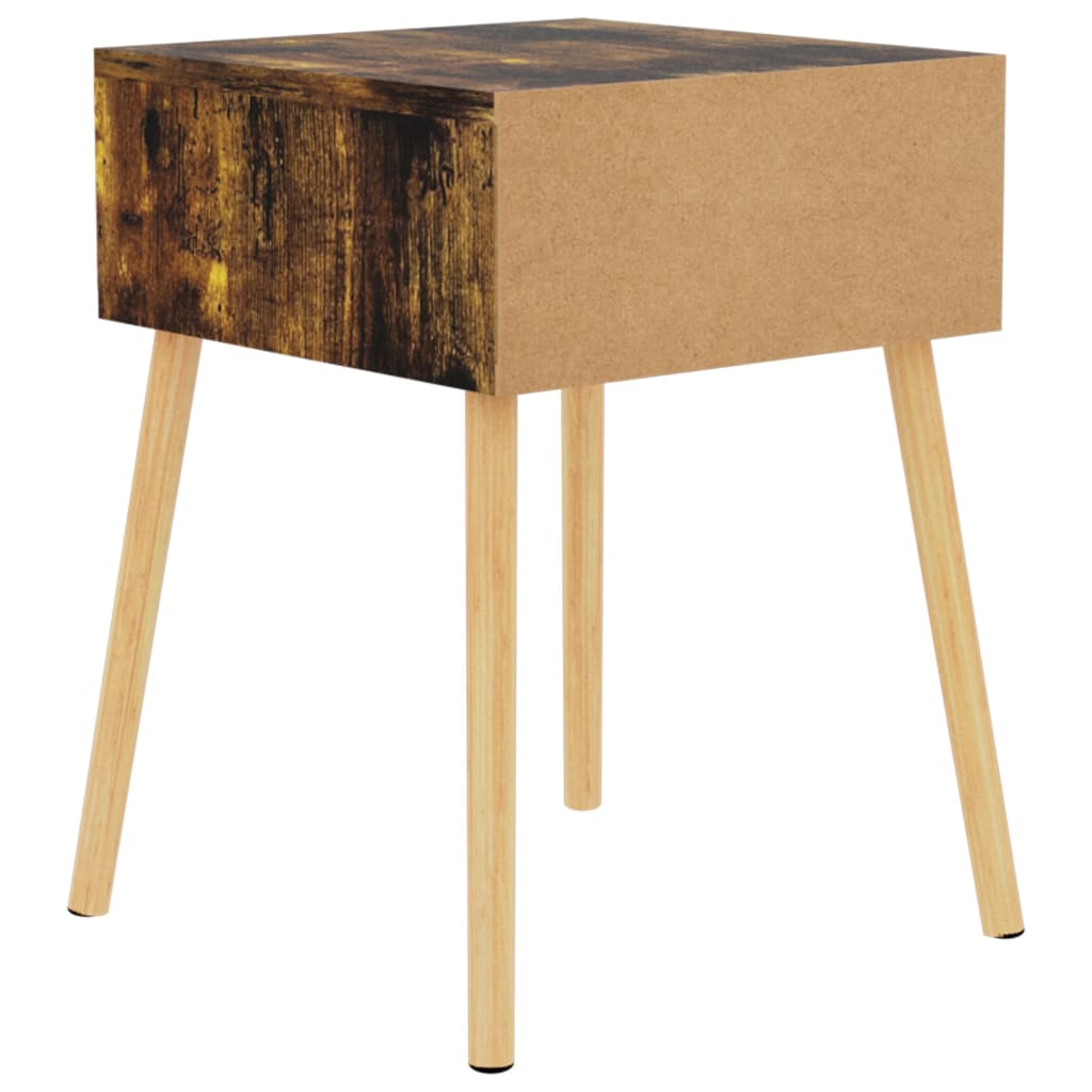 Comodino Rovere Fumo 40x40x56 cm in Legno Multistrato - homemem39