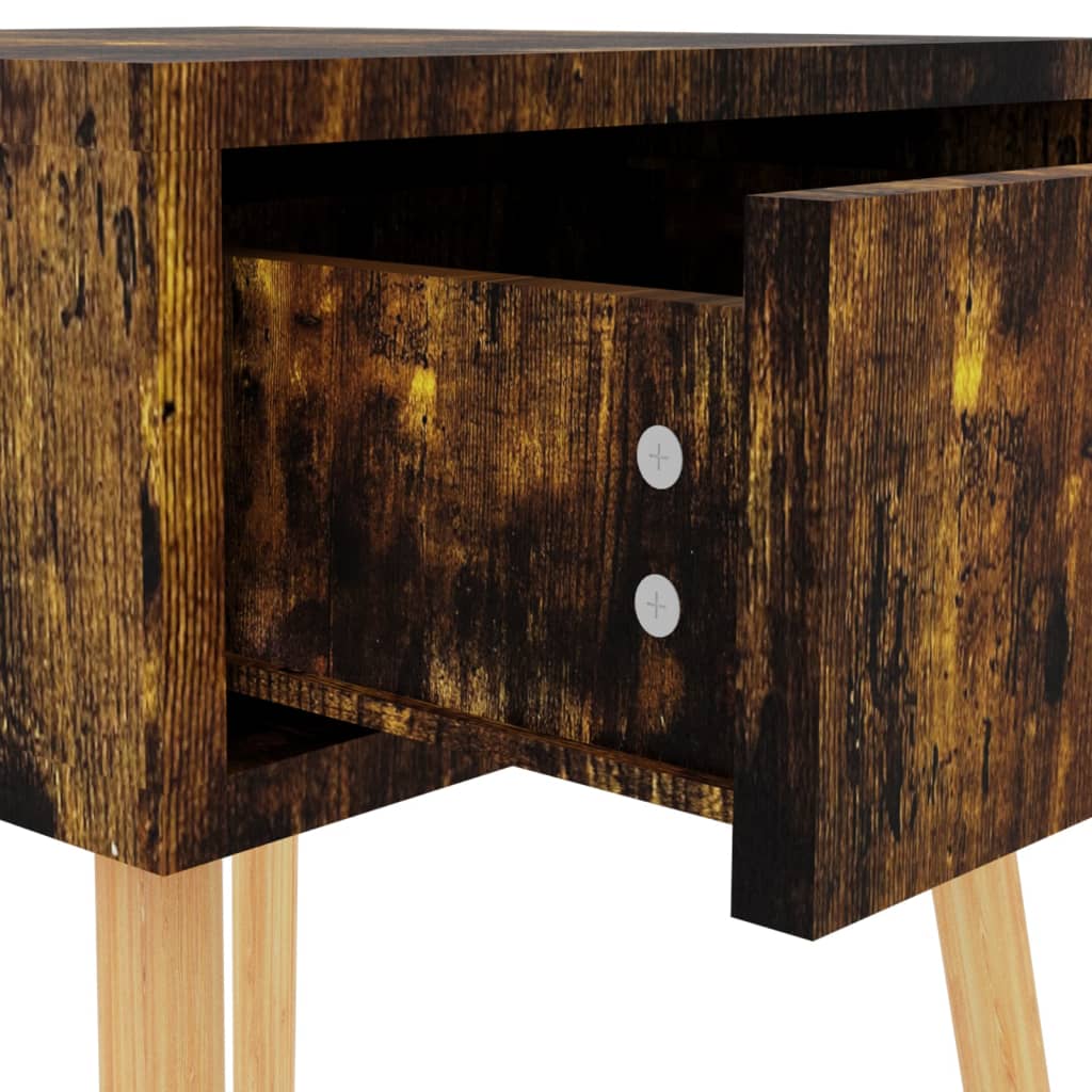 Comodino Rovere Fumo 40x40x56 cm in Legno Multistrato - homemem39