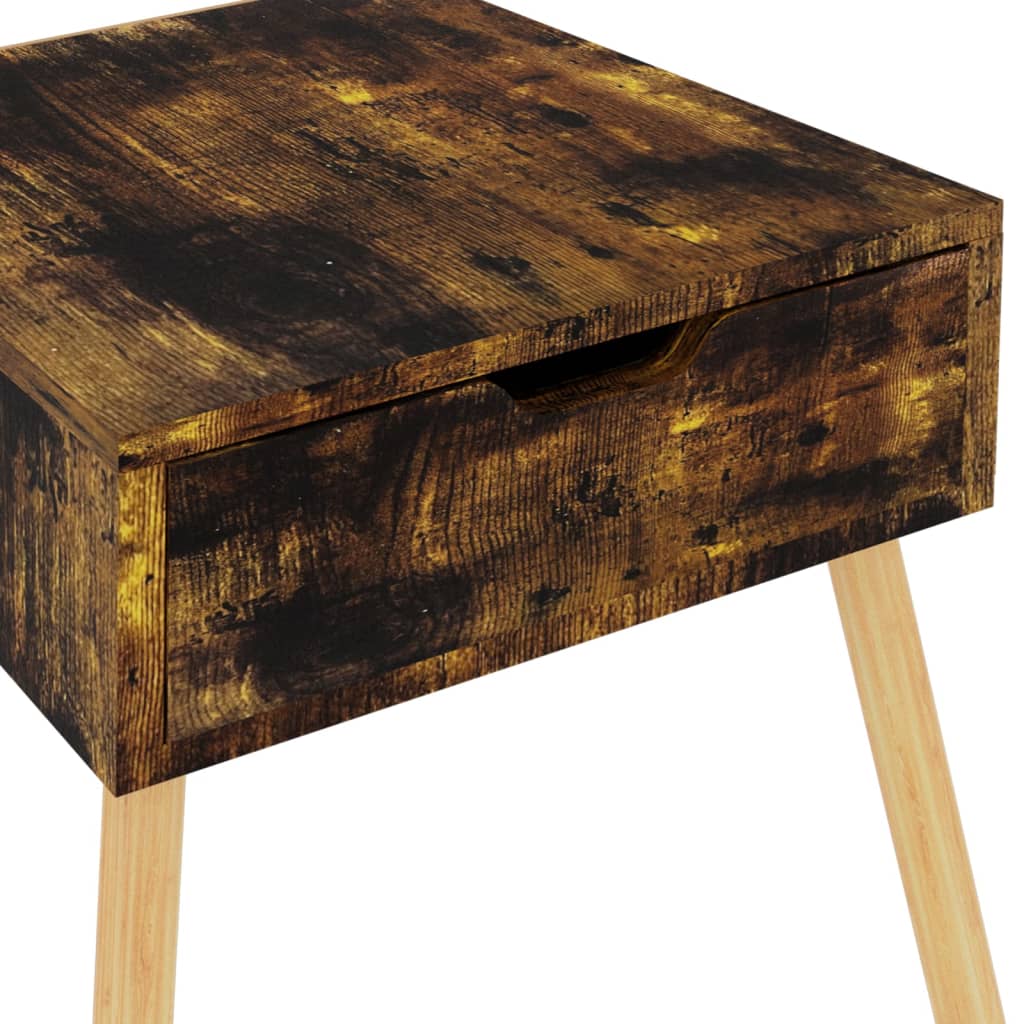 Comodino Rovere Fumo 40x40x56 cm in Legno Multistrato - homemem39