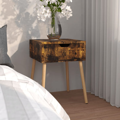 Comodino Rovere Fumo 40x40x56 cm in Legno Multistrato - homemem39