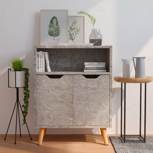 Credenza Grigio Cemento 60x30x72 cm in Legno Multistrato - homemem39