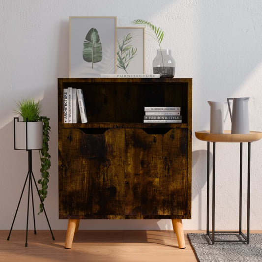 Credenza Rovere Fumo 60x30x72 cm in Legno Multistrato - homemem39