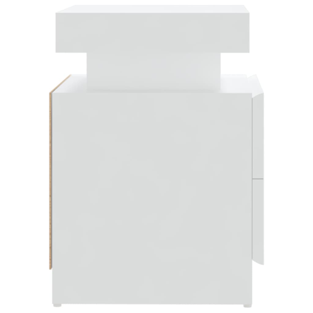 Comodino Bianco 45x35x52 cm in Legno Multistrato | homemem39