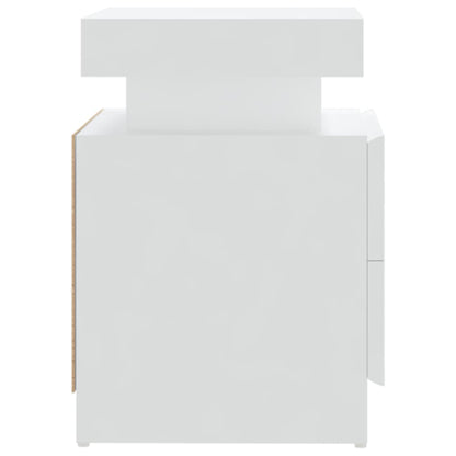 Comodino Bianco 45x35x52 cm in Legno Multistrato | homemem39