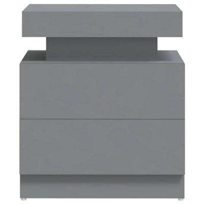 Comodino Grigio 45x35x52 cm in Legno Multistrato