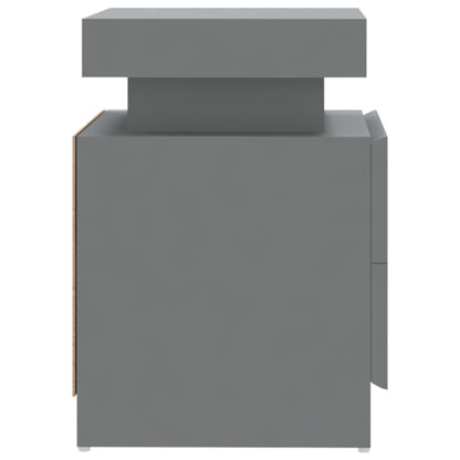 Comodino Grigio 45x35x52 cm in Legno Multistrato - homemem39