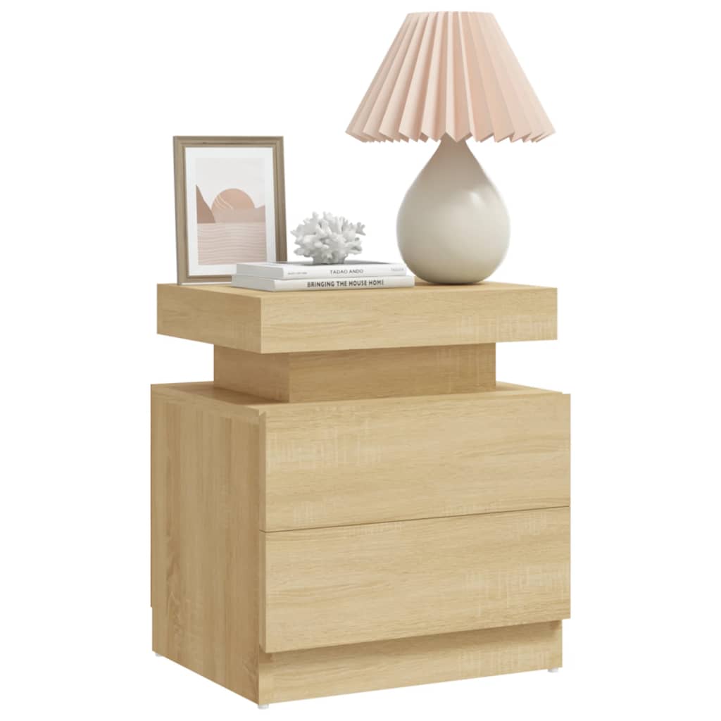 Comodino Rovere Sonoma 45x35x52 cm in Legno Multistrato - homemem39