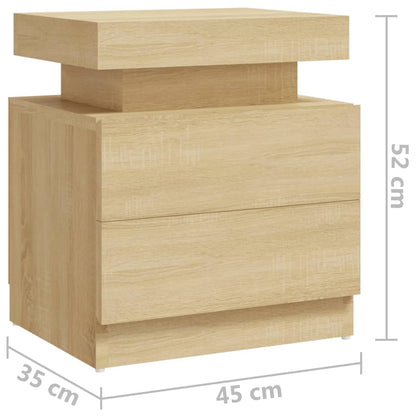 Comodino Rovere Sonoma 45x35x52 cm in Legno Multistrato - homemem39