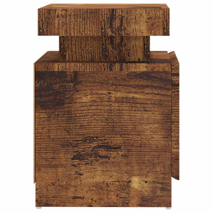 Comodino Rovere Fumo 45x35x52 cm in Legno Multistrato