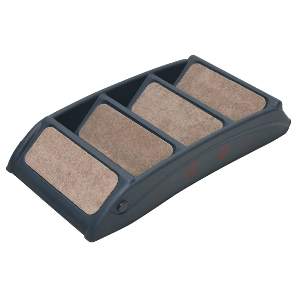 Scala per Cani Pieghevole con 4 Gradini Grigio Scuro - homemem39