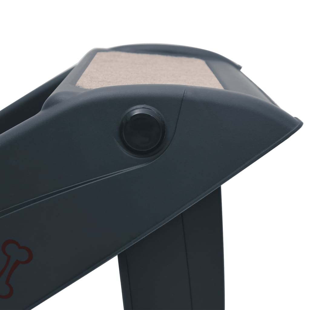 Scala per Cani Pieghevole con 4 Gradini Grigio Scuro - homemem39