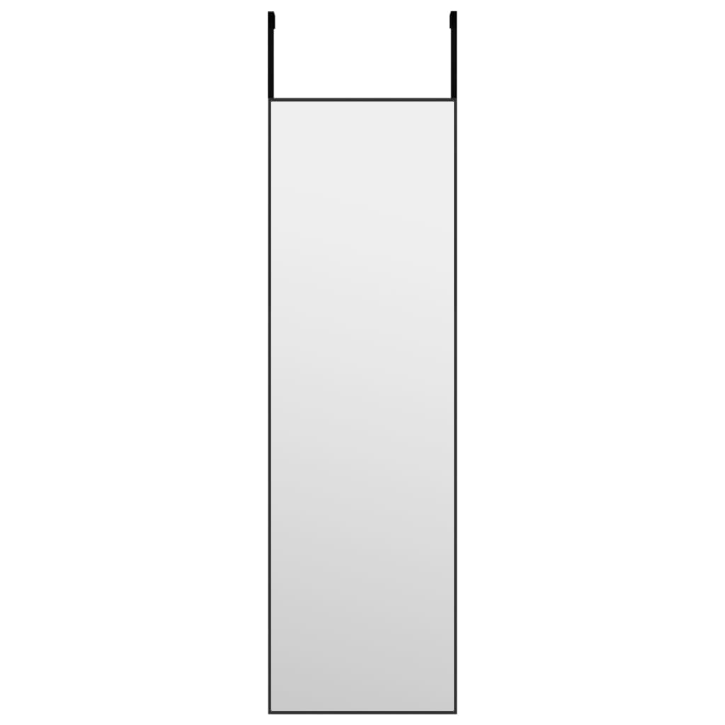 Specchio da Porta Nero 30x100 cm in Vetro e Alluminio | homemem39