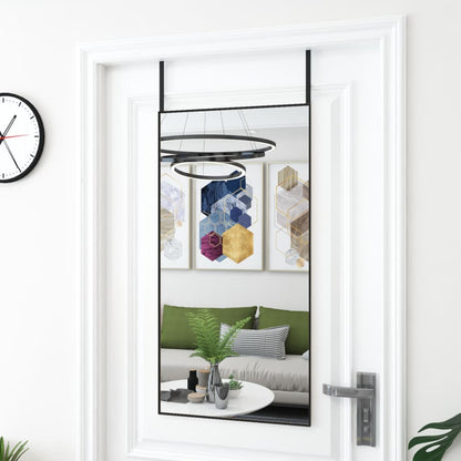 Specchio da Porta Nero 50x100 cm in Vetro e Alluminio | homemem39