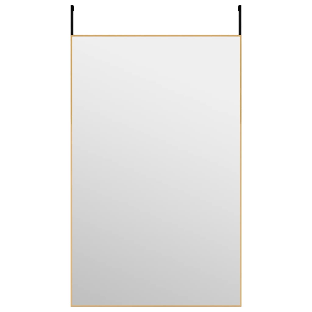 Specchio da Porta Oro 50x80 cm in Vetro e Alluminio | homemem39